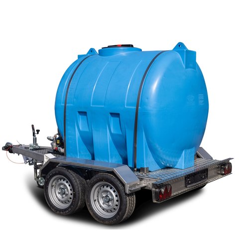 Wasserfass 2.000 Liter 2-Achs-Anhnger mit PE-Tank fr Wasser Edelstahlfahrgestell Weidefass Wassertankanhnger Wasseranhnger mobiler Wassertank Bewsserungstank Viehtrnketank