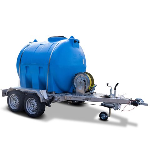 2.000 Liter 2-Achs-Anhänger mit PE-Tank für Wasser Edelstahlfahrgestell Wasserfass Weidefass Wassertankanhänger Wasseranhänger mobiler Wassertank Bewässerungstank Viehtränketank