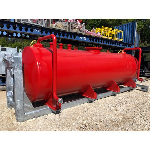 10.000l Abrollertank Wassertank Mobil Brandschutztank Löschwasserabroller